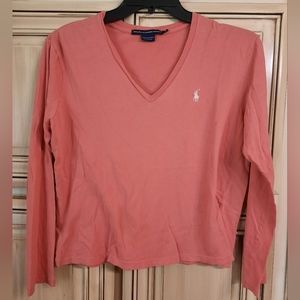 Polo Ralph Lauren Longsleeve‎ Tshirt Vneck! Size XL
